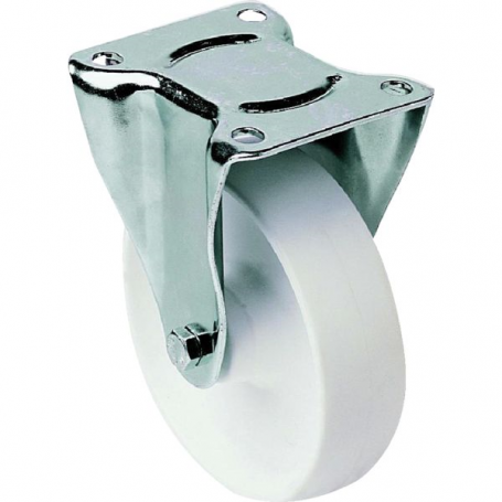 Roue Polipropylène Blanc à platine fixe