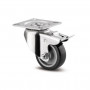Roue Nova Polypropylène Gris à platine pivotante à frein