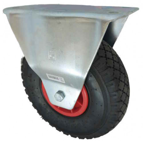 Roue pneumatique à platine fixe D. 260