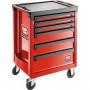 Servante d'atelier 6 tiroirs, 3 modules par tiroir, Rouge ROLL.6M3APF