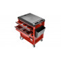 Servante d'atelier 6 tiroirs, 3 modules par tiroir, Rouge ROLL.6M3APF