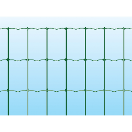 Grillage soudé vert - Maille électrosoudé 100x50 mm - Fil 2,20 mm - Rouleau 25 m