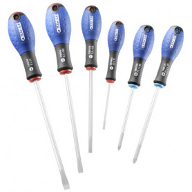 Jeu de 6 tournevis plat/pozi