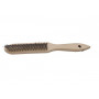 Brosse métallique à manche - Spécial soudure d'angle - Inox - 3 rangs