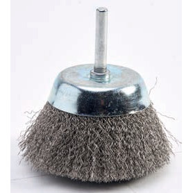 Brosse coupe acier sur tige - 6mm -Dur - Acier 0,30 - Ø ext. 50mm