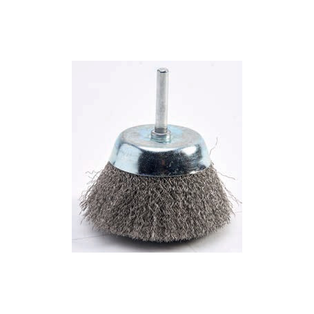 Brosse coupe acier sur tige - 6mm -Dur - Acier 0,30 - Ø ext. 50mm