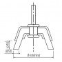 Brosse coupe acier sur tige - 6mm -Dur - Acier 0,30 - Ø ext. 50mm