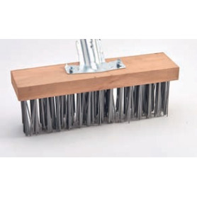 Balais cantonnier acier plat trempé - 300X75 mm - Sans manche