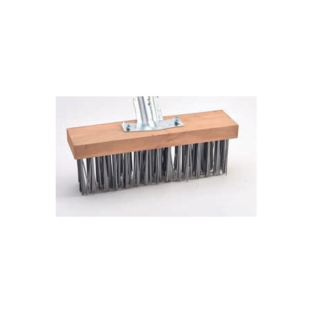 Balais cantonnier acier plat trempé - 300X75 mm - Sans manche
