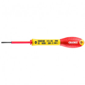 Tournevis plat isolé 1000 V- Pour vis à fente