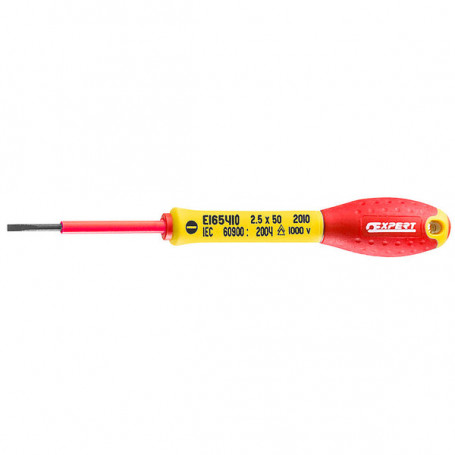 Tournevis plat isolé 1000 V- Pour vis à fente