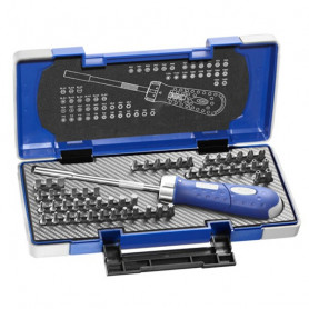 Coffret de vissage 1/4" avec tournevis revolver – 59 pièces
