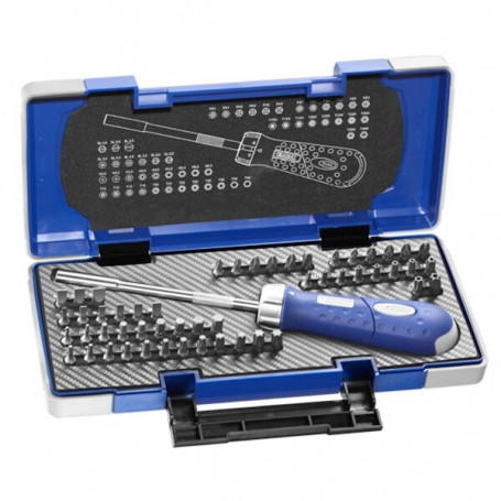 Coffret de vissage 1/4" avec tournevis revolver – 59 pièces