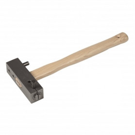 Marteau boucharde 40x40 mm - Manche bois 170 mm - Sans plaquette