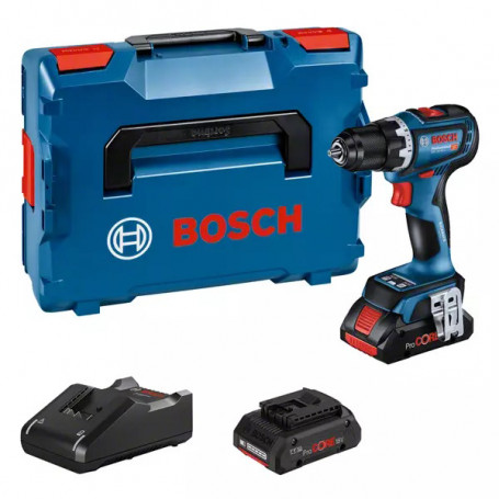 Perceuse visseuse sans fil GSR 18V-90C - Avec 2 batteries : 4,0Ah, GAL18V-40 + chargeur rapide - Coffret L-Boxx