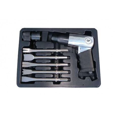 Burineur pneumatique emmanchement hexagonal 11mm - En coffret