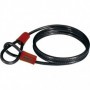 Câble antivol 2 boucles - Ø - 10 mm, Long. - 5000 mm