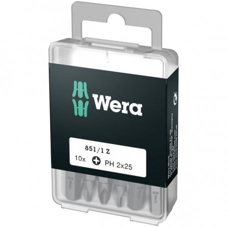 Embouts de vissage 1/4" PHILLIPS PH  (Boîte de 10 pcs)