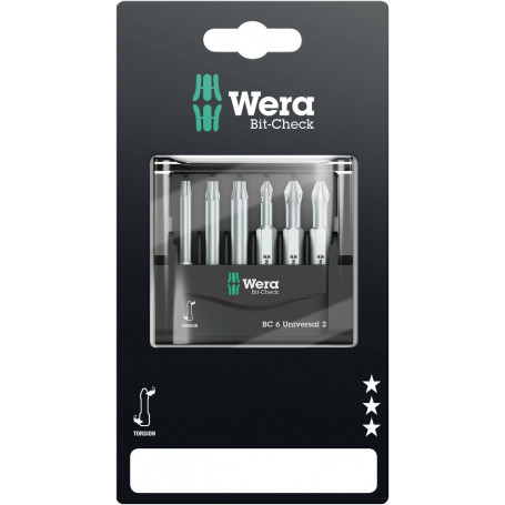 Etui 6 embouts standard 50 mm PH/PZ/TX