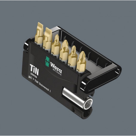 Etui 6 embouts 25 mm TIN + porte-embouts