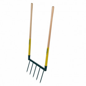 Biogrif 4 dents interchangeables - 40 cm de large - Manche bois 110 cm certifié PEFC 100%