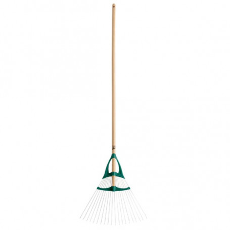 Balai à gazon Xfil fil rond Duopro 20 dents - Manche bois percé certifié PEFC 100% (150cm)