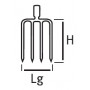 Fourche à bêcher à douille 4 dents triangulaires 8mm - Manche novagrip béquille (90cm)