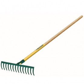 Râteau forgé dents courbes manche bois certifié PEFC 100% (150cm)