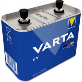 Pile à vis - Boîtier métal - Alcaline - 6V - 4LR25 VARTA