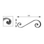 Volute à noyaux - Hauteur 100 mm - Largeur 320 mm - Plat 14x6