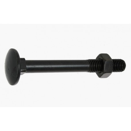 Boulon Tête Ronde Collet Carré TRCC Acier Zingué Noir Classe 4.8 - DIN 603/555 - La pièce