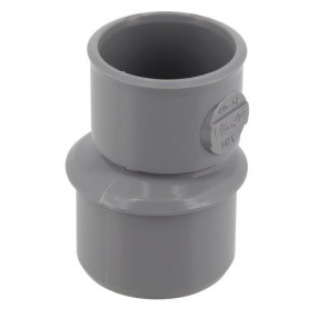 Réduction extérieure excentrée - Mâle-femelle - A coller - Gris - En PVC lisse non microporeux