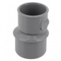 Réduction extérieure excentrée - Mâle-femelle - A coller - Gris - En PVC lisse non microporeux